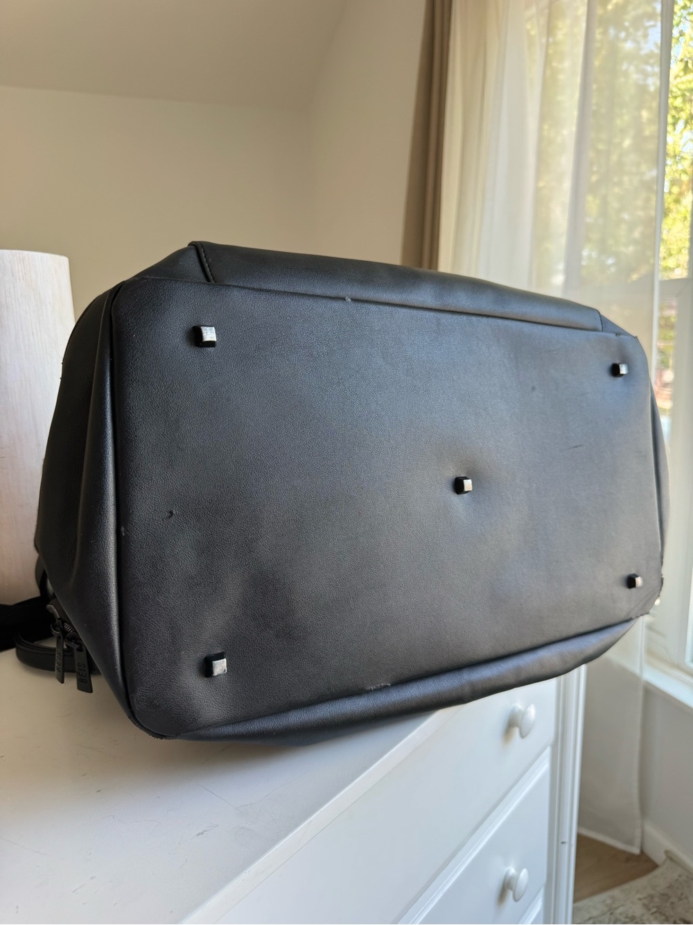 BEIS Black Weekender Travel Duffel Bag with Bottom Shoe Compartment - Picture 3 of 15